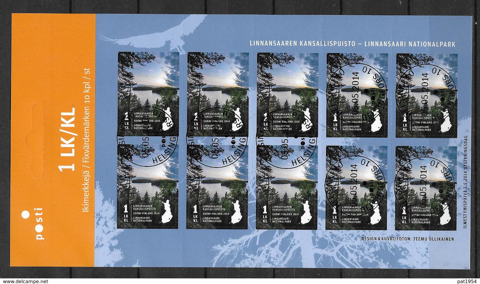 Finlande 2014 N°2281 En Feuille Entière Oblitérée Parc National De Linnansaari - Used Stamps