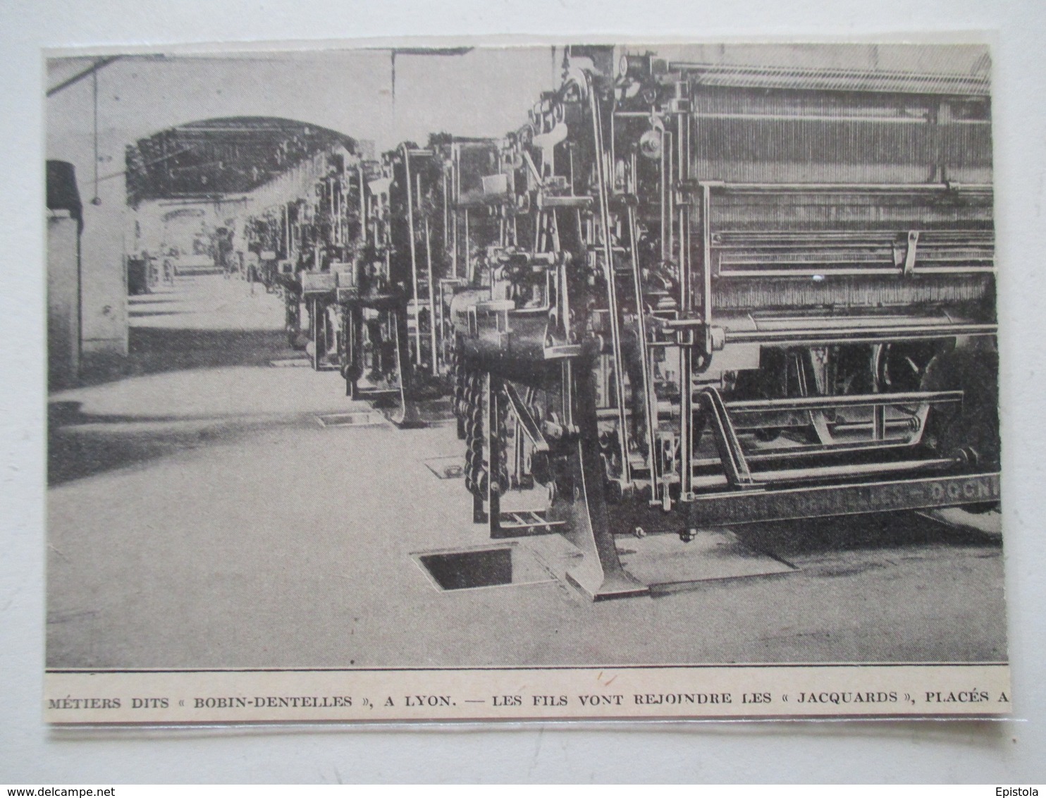 LYON  - Métier à Tisser " BOBIN-DENTELLES"      - Coupure De Presse De 1924 - Autres Appareils