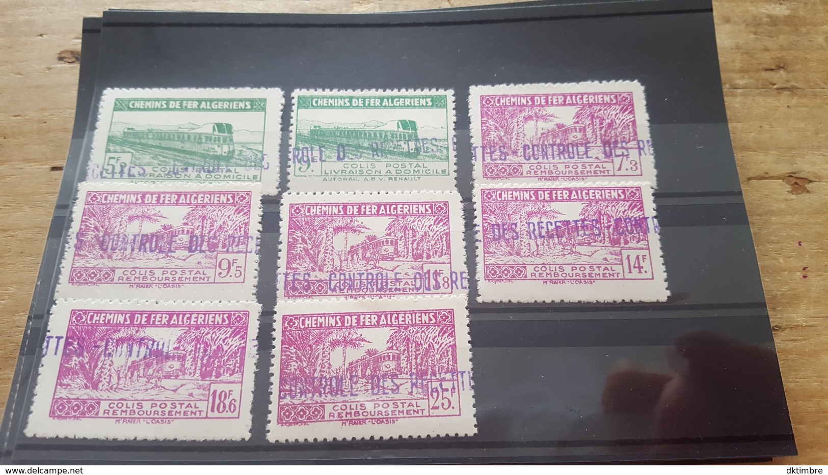 LOT 491508 TIMBRE DE COLONIE ALGERIE NEUF** LUXE  N°151 A 158 - Paketmarken