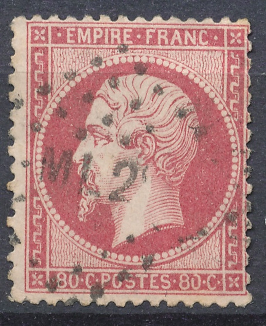 N°24  NUANCE ET OBLITERATION. - 1862 Napoleone III