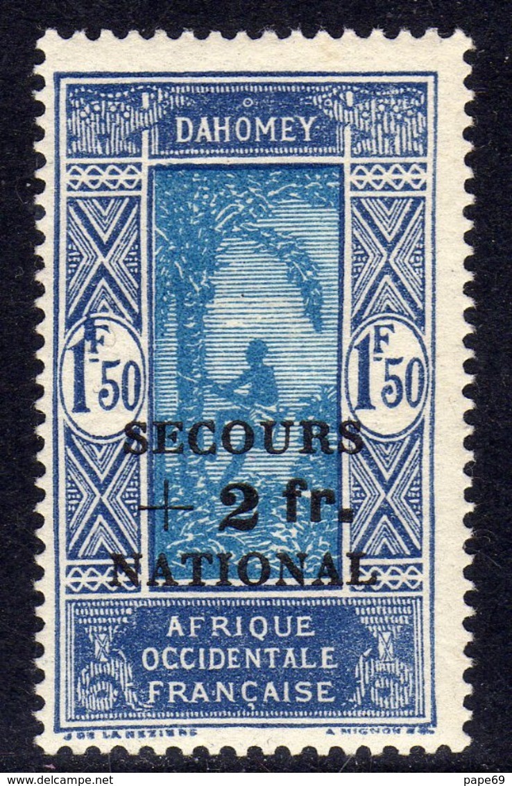 Dahomey  N° 147 (.)   Timbre Surchargé "Secours National" : +2 F. Sur 1 F. 50 C.  Neuf Sans Gomme Sinon  TB - Neufs