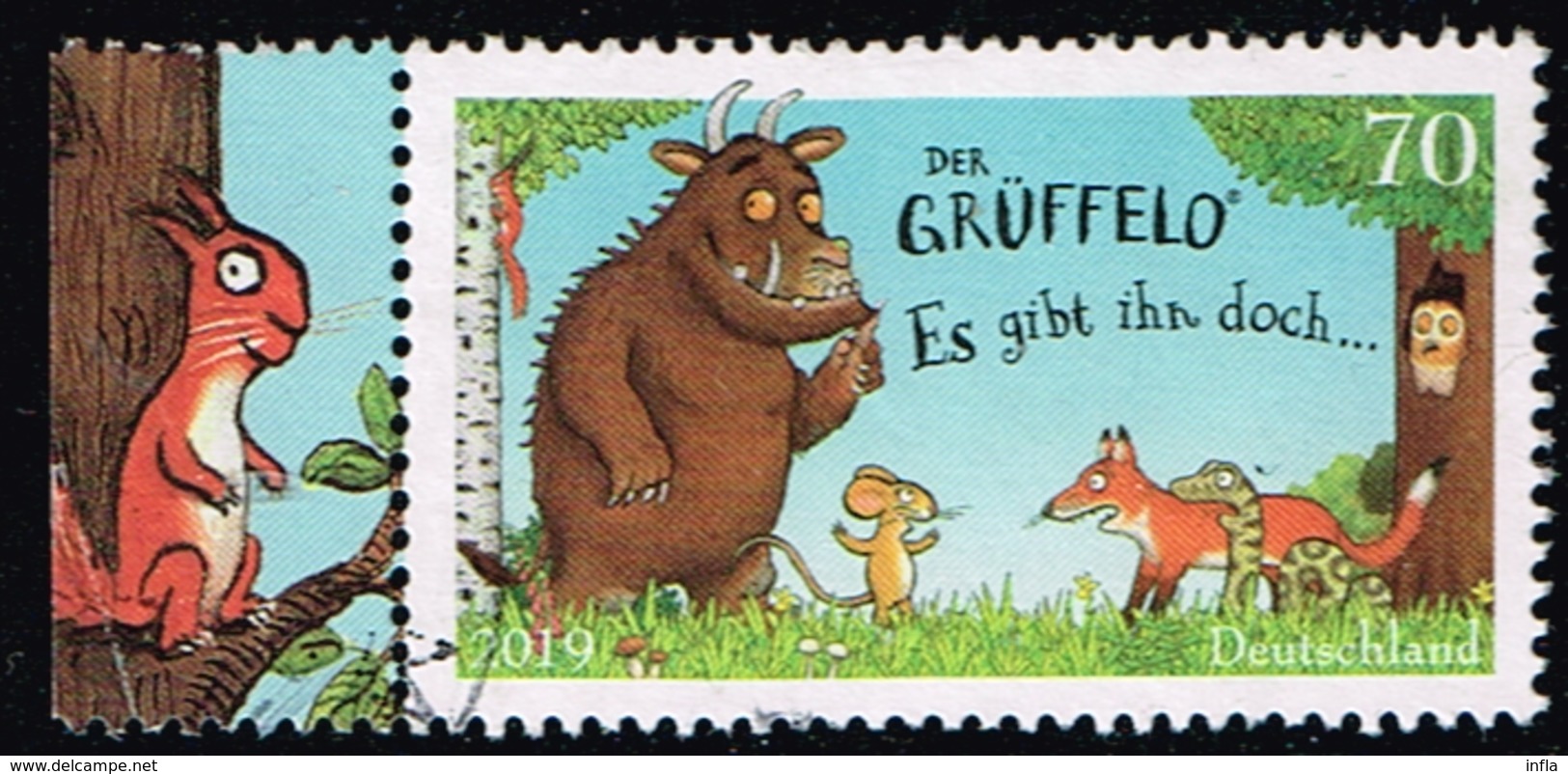 Bund 2019,Michel# 3450 O Trickfilmfiguren: Der Grüffelo - Used Stamps