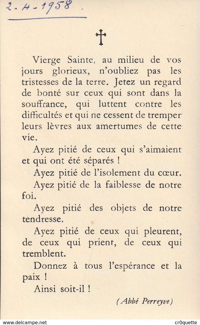 80150 YVRENCH - HENRIETTE CAYEUX  DEMARET En 1957 - Décès