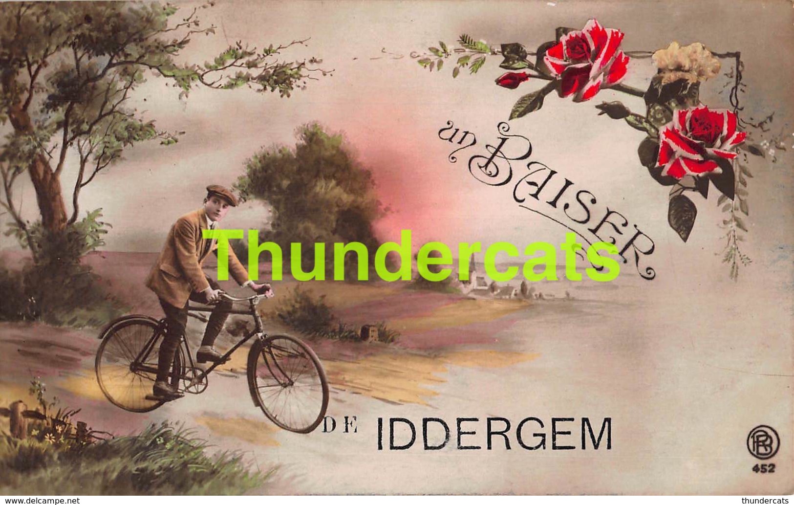 CPA UN BAISER DE IDDERGEM STERSTEMPEL DENDERLEEUW - Denderleeuw