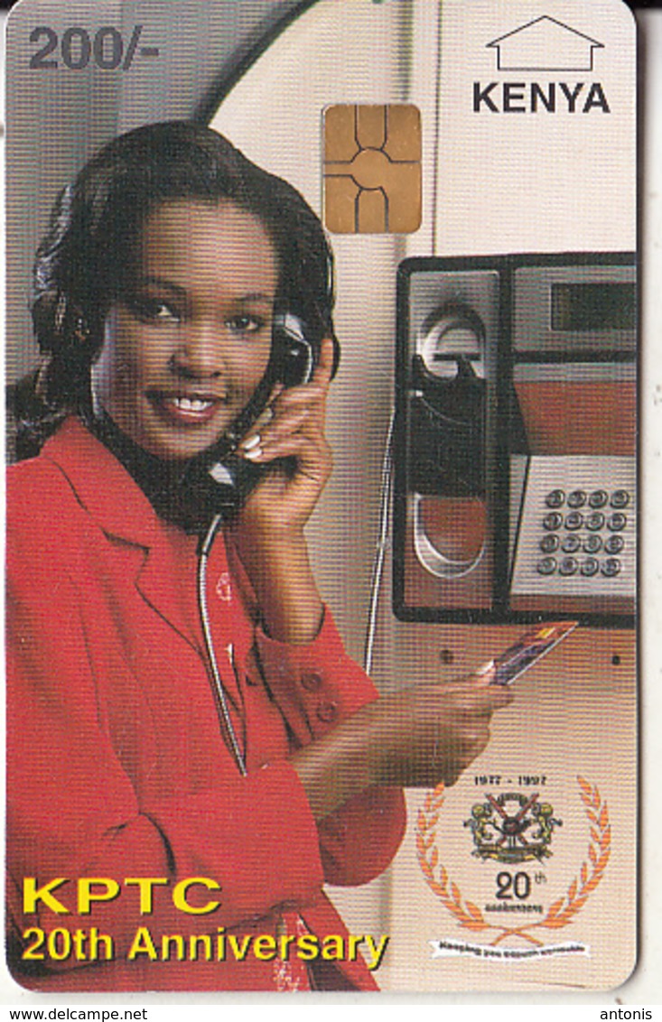 KENYA - Lady On Cardphone, KPTC First Chip Issue 200 KSHS(grey Value), Chip GEM3.1, Exp.date 31/12/99, Used - Kenya