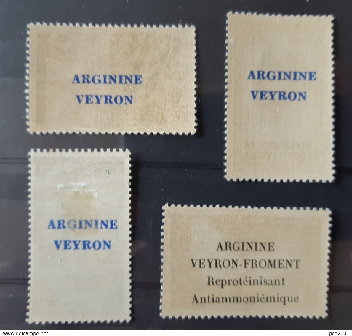 MONDE / 4 TIMBRES AVEC PUBLICITE ARGININE AU VERSO  / NEUF * + ** / MH + MNH - Non Classés