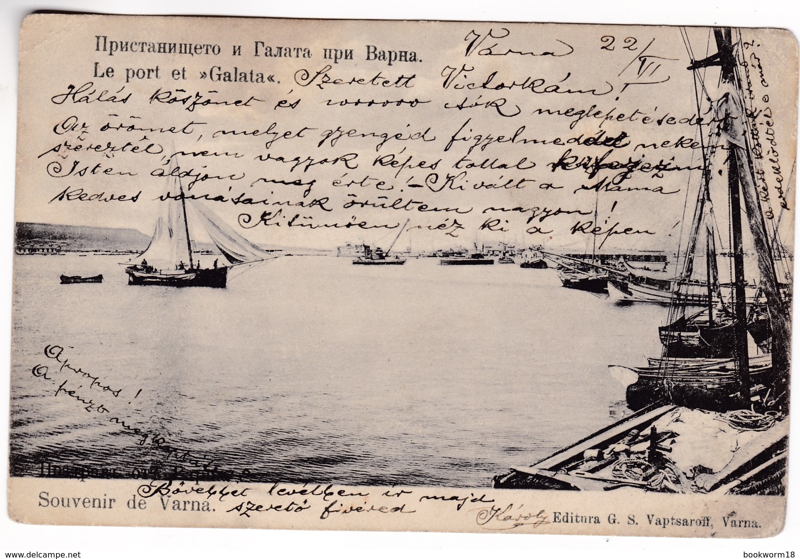 CP1223 Bulgaria 1906 Varna Le Port Et Galata - Bulgarie