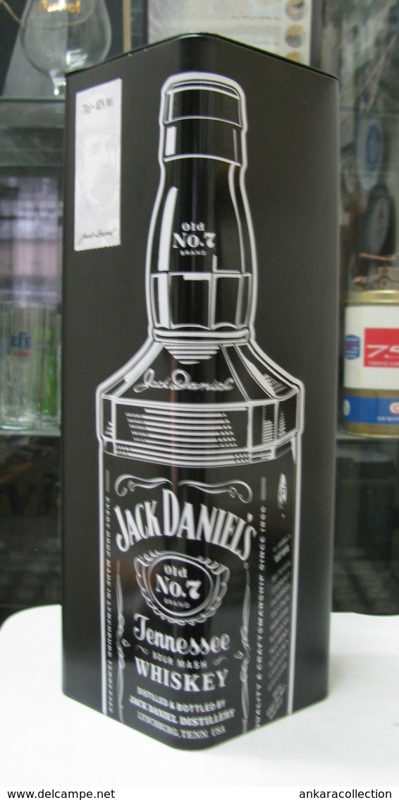 AC - JACK DANIEL'S OLD No 7 BRAND TENNESSEE SOUR MASH WHISKEY EMPTY TIN BOX BLIK FROM TURKEY - Latas