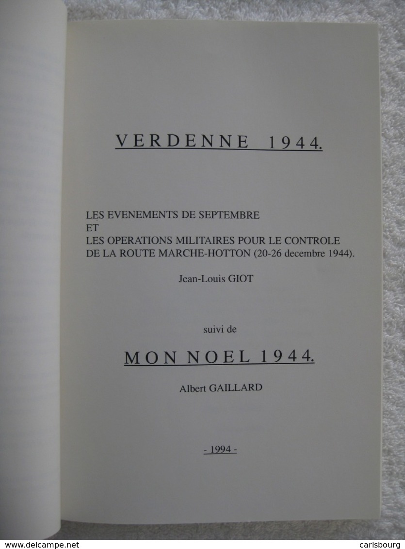 Guerre 40-45 – Verdenne Marche-en-Famenne – Jean-Louis Giot - EO 1994 – Peu Courant - Guerre 1939-45