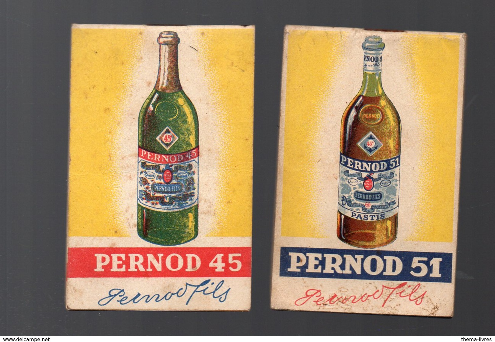 Lot De 2 Petits Carnets Publicitaires PERNOD 45 PERNOD 51 (PPP21597) - Publicités