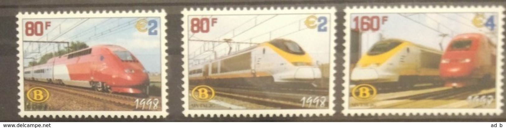 Belgium 1998. Trains. Stamp Set. MNH - Treni