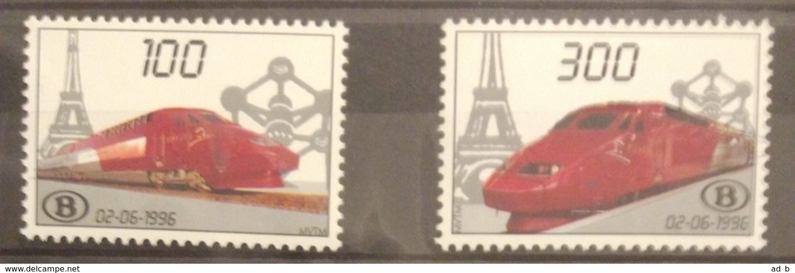 Belgium 1996. Trains. Stamp Set. MNH - Treni