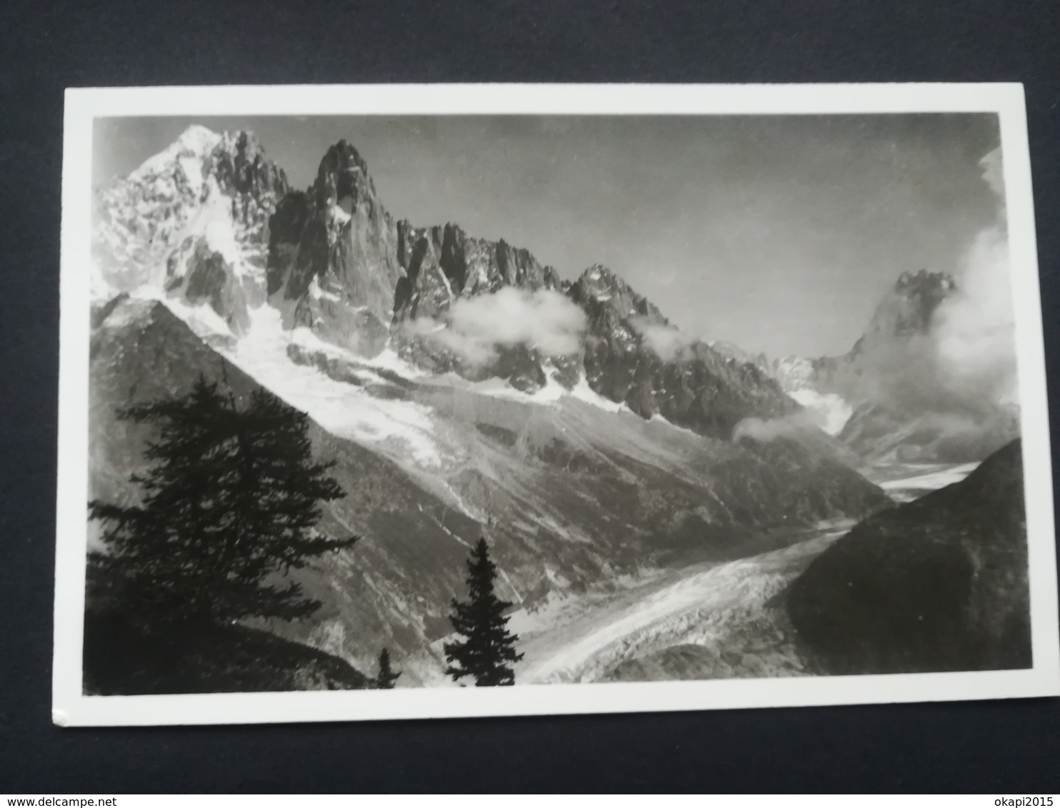 Chamonix - Mont - BLANC Haute - Savoie Auvergne France AVION PILOTE IDENTIFIÉ CARTE POSTALE AUTOCOLLANT 5 PHOTOS