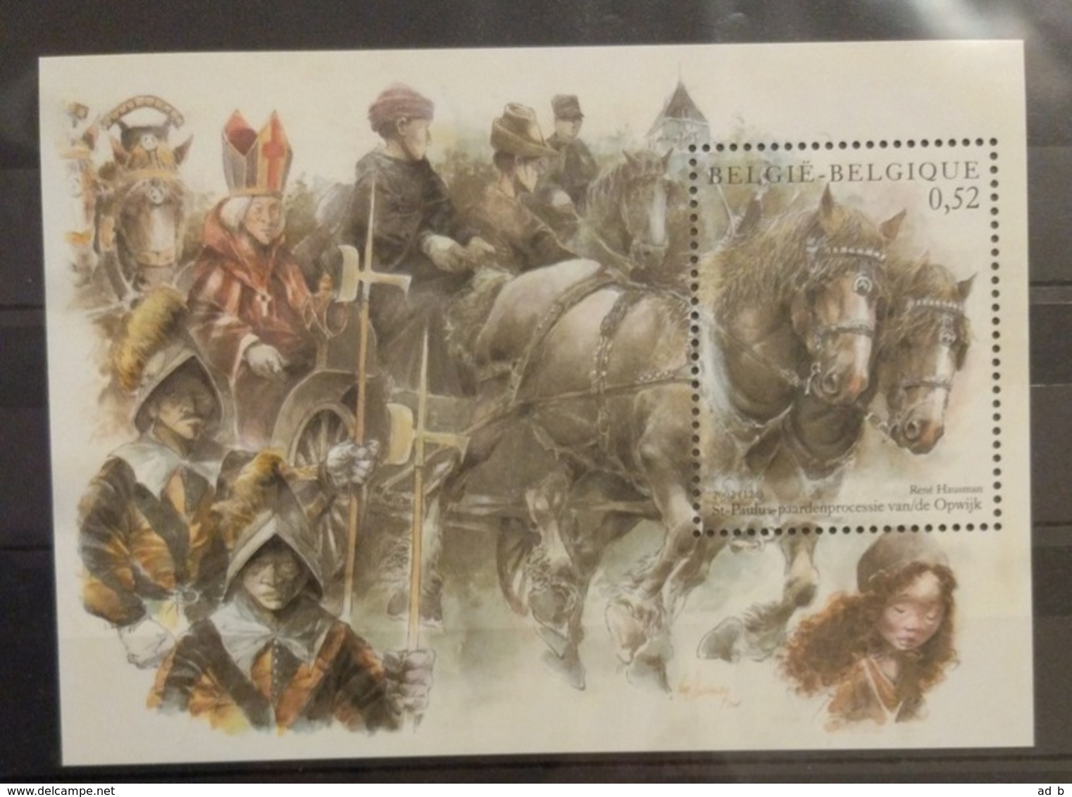 Belgium 2002. René Hausman. Miniature Sheet. MNH - Cavalli