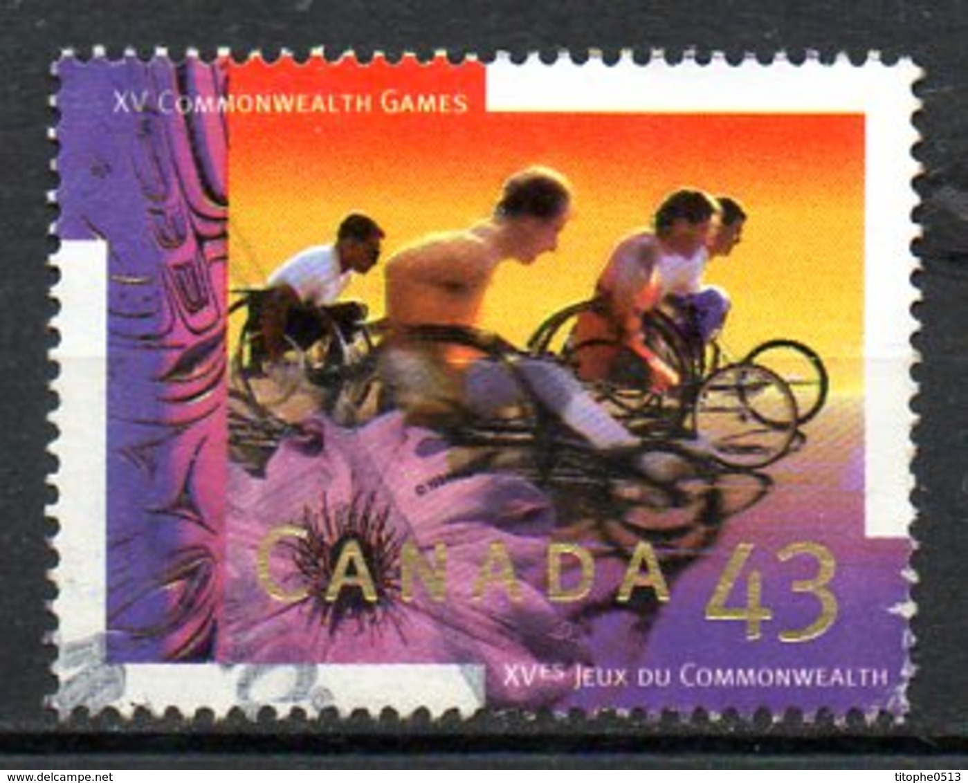 CANADA. N°1379 Oblitéré De 1994. Marathon En Fauteuil Roulant. - Handisport