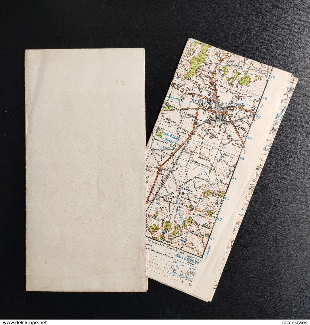 Militaire En Topografische Kaart UK War Office 1943 World War 2 WW2 Kortrijk Oudenaarde Ronse Orroir Zwevegem Avelgem - Cartes Topographiques