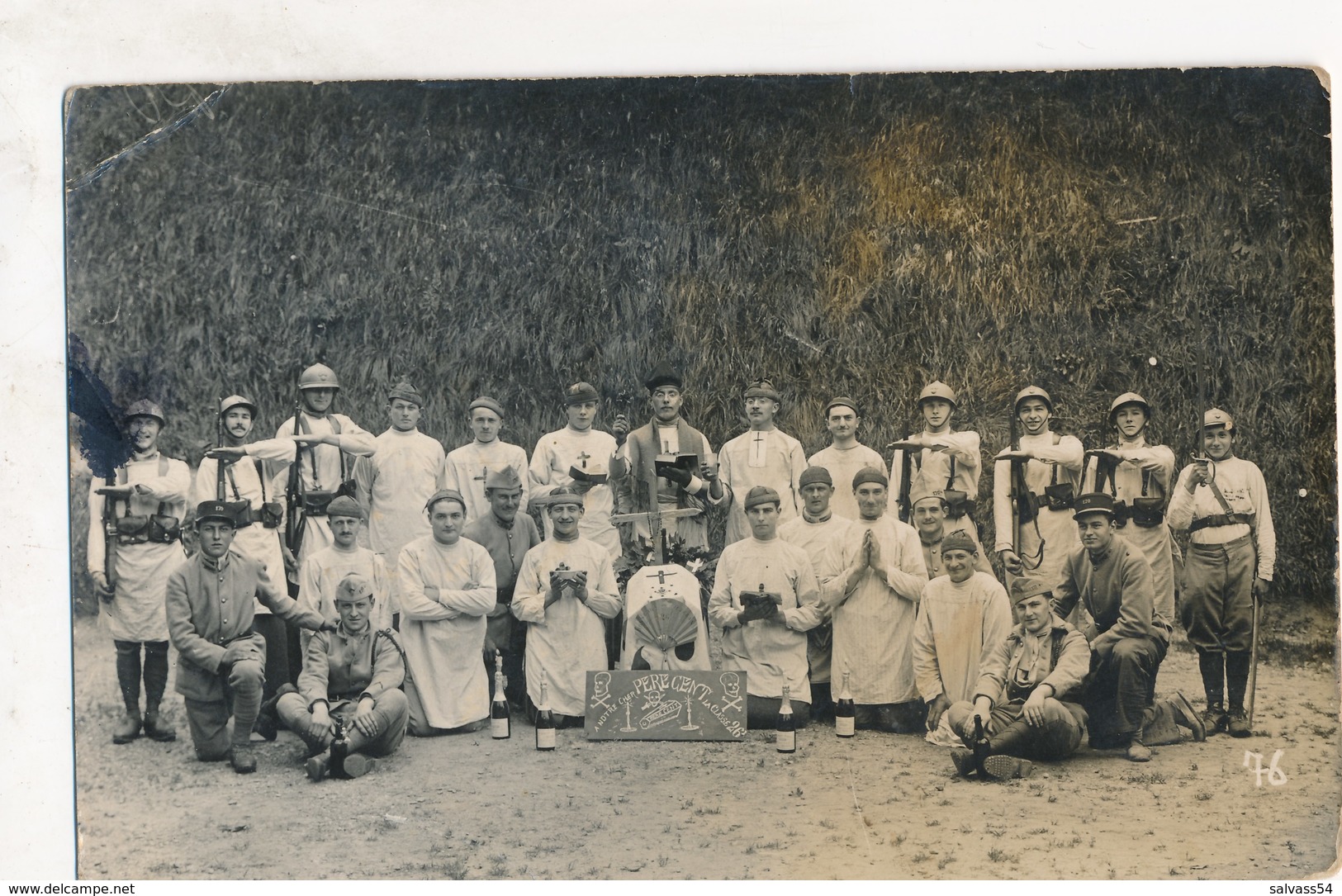 Carte-Photo : Militaires Du 170 RI - Père Cent Classe 1926 (1) - Guerre, Militaire