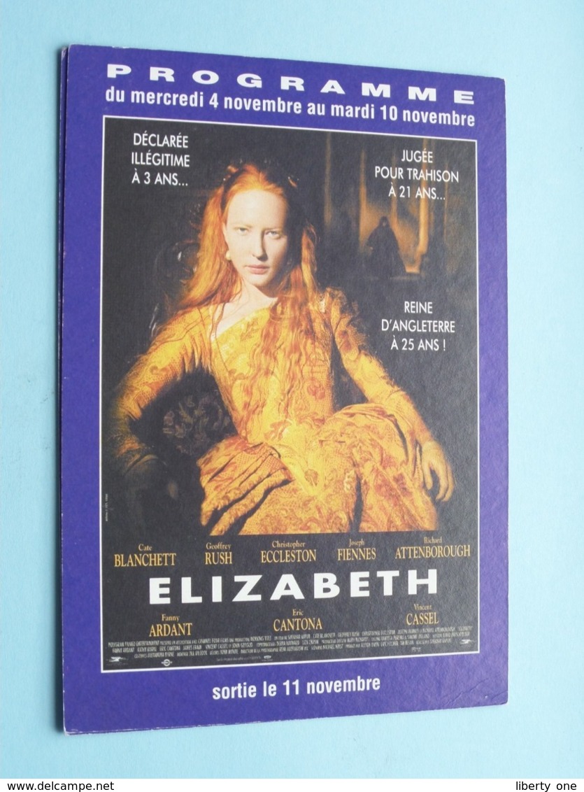 ELIZABETH > Pathé STRASBOURG ( Programme ) 1998 ( Voir Photo > 2 Scan ) ! - Cinema Advertisement