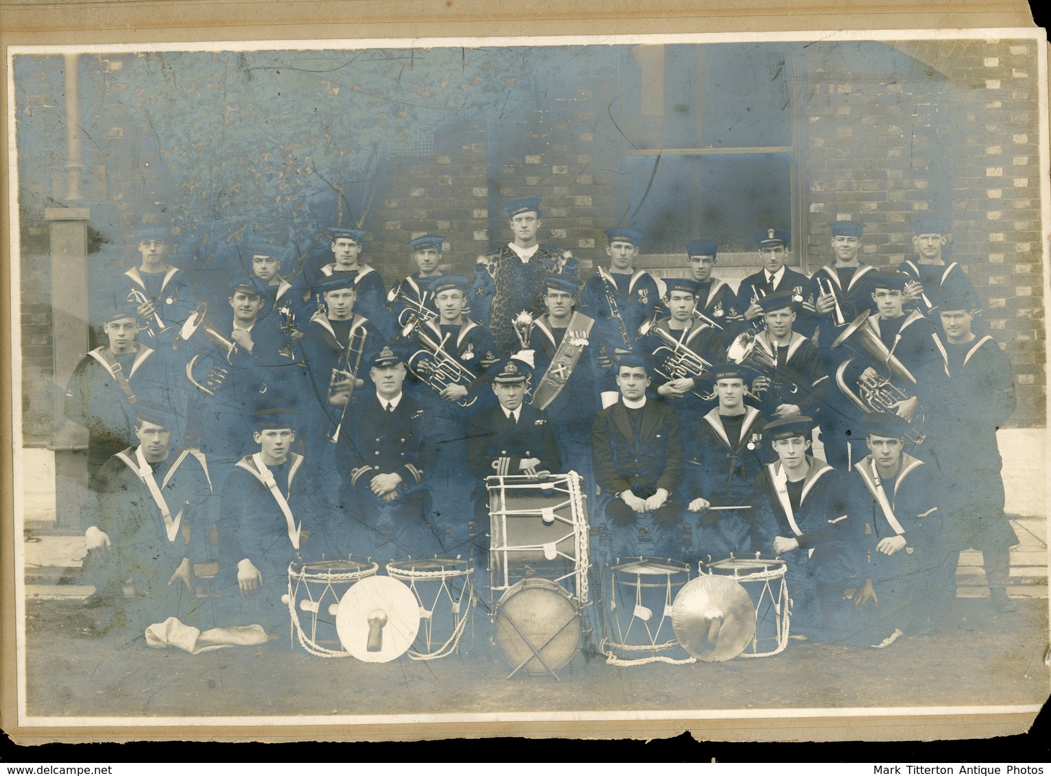 Large Photograph - HMS Vernon - Group Photograph (29 X19cm) - Guerre, Militaire