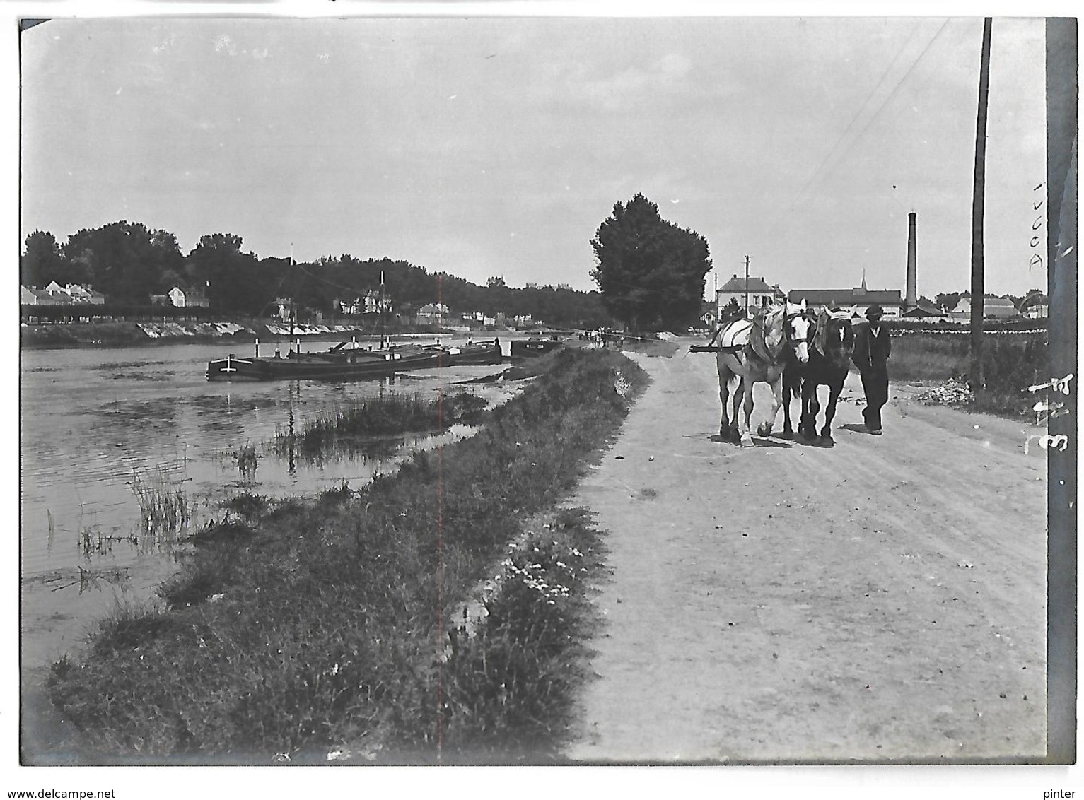 MELUN - Le Quai De Halage - PENICHE - PHOTO D'excellente Qualité 17.5 X 12.4 Cm - Melun