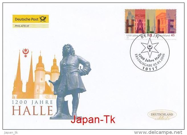 GERMANY Mi. Nr. 2510 1200 Jahre Halle - FDC - Other & Unclassified