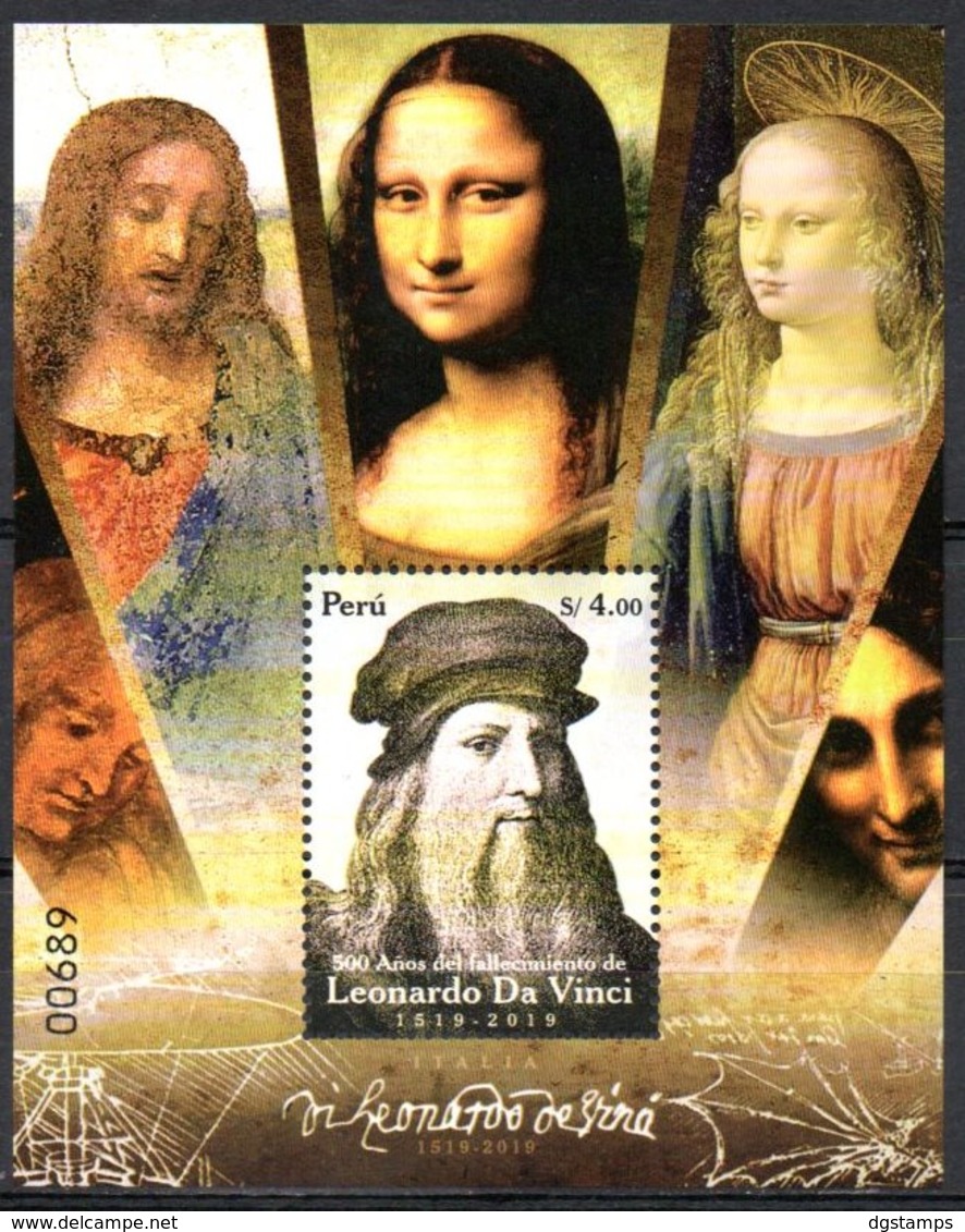 Peru 2020 ** 500 Años Fallecimiento Leonardo Da Vinci. Obras E Inventos. - Perù