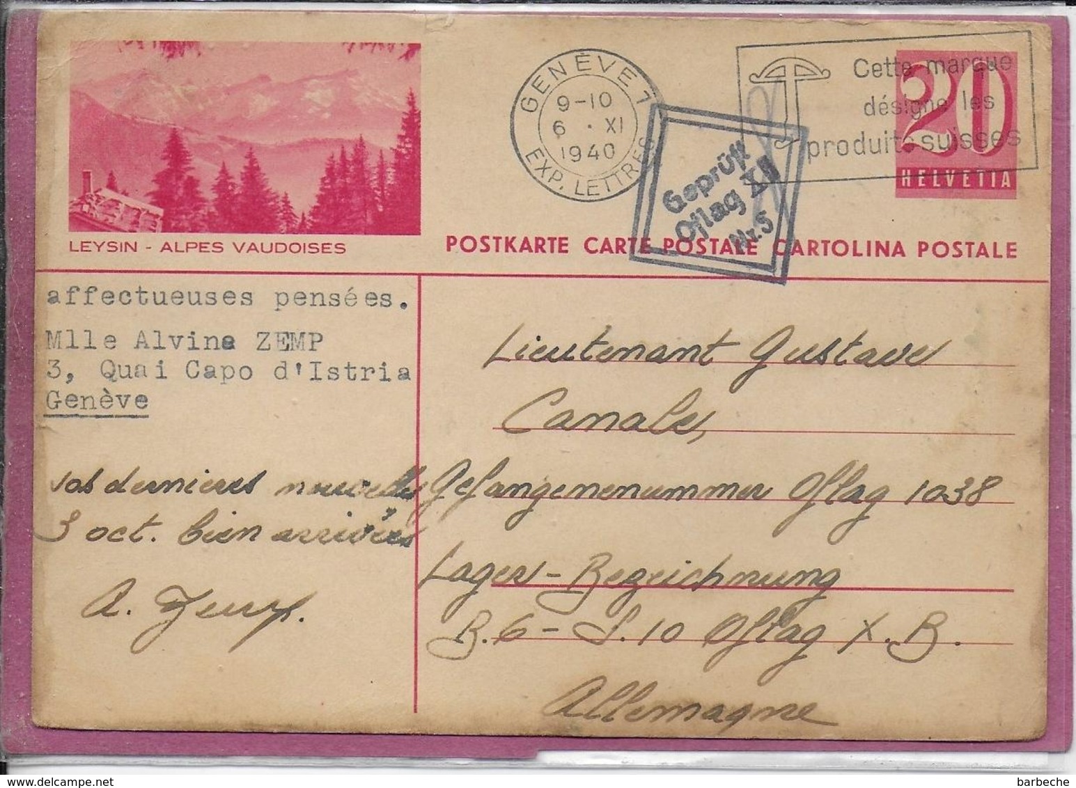 POSTKARTE  LEYSIN ALPES VAUDOISES - Storia Postale