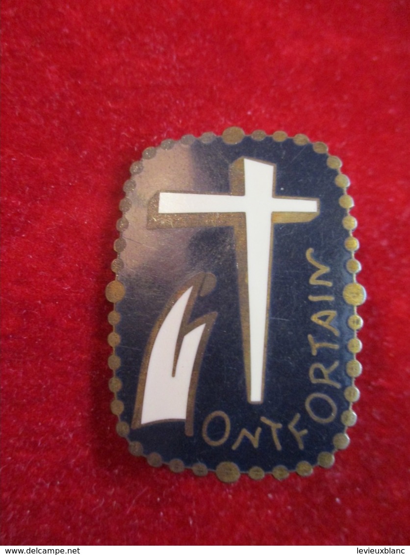 Insigne De Pèlerinage à épingle/ ONFORTAIN/Croix Stylisée / Bronze Cloisonné émaillé/ Mi-XXéme              CAN833 - Religion & Esotérisme