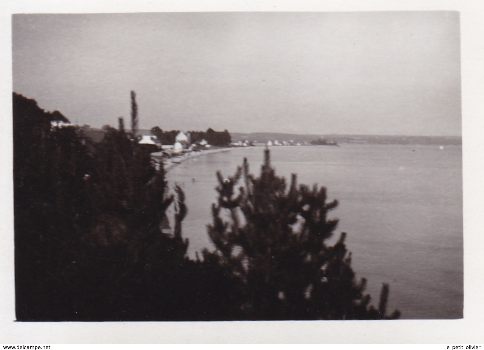 PHOTO ORIGINALE 39 / 45 WW2 WEHRMACHT FRANCE QUIMPER CAP COZ VUE SUR LA COTE - Guerra, Militari