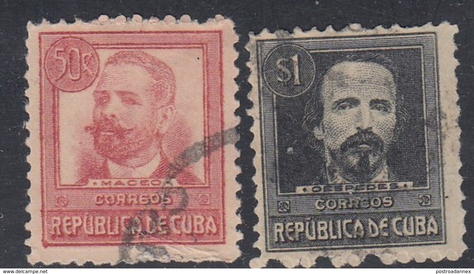 Cuba, Scott #272-273, Used, Maceo, De Cespedes, Issued 1917 - Used Stamps