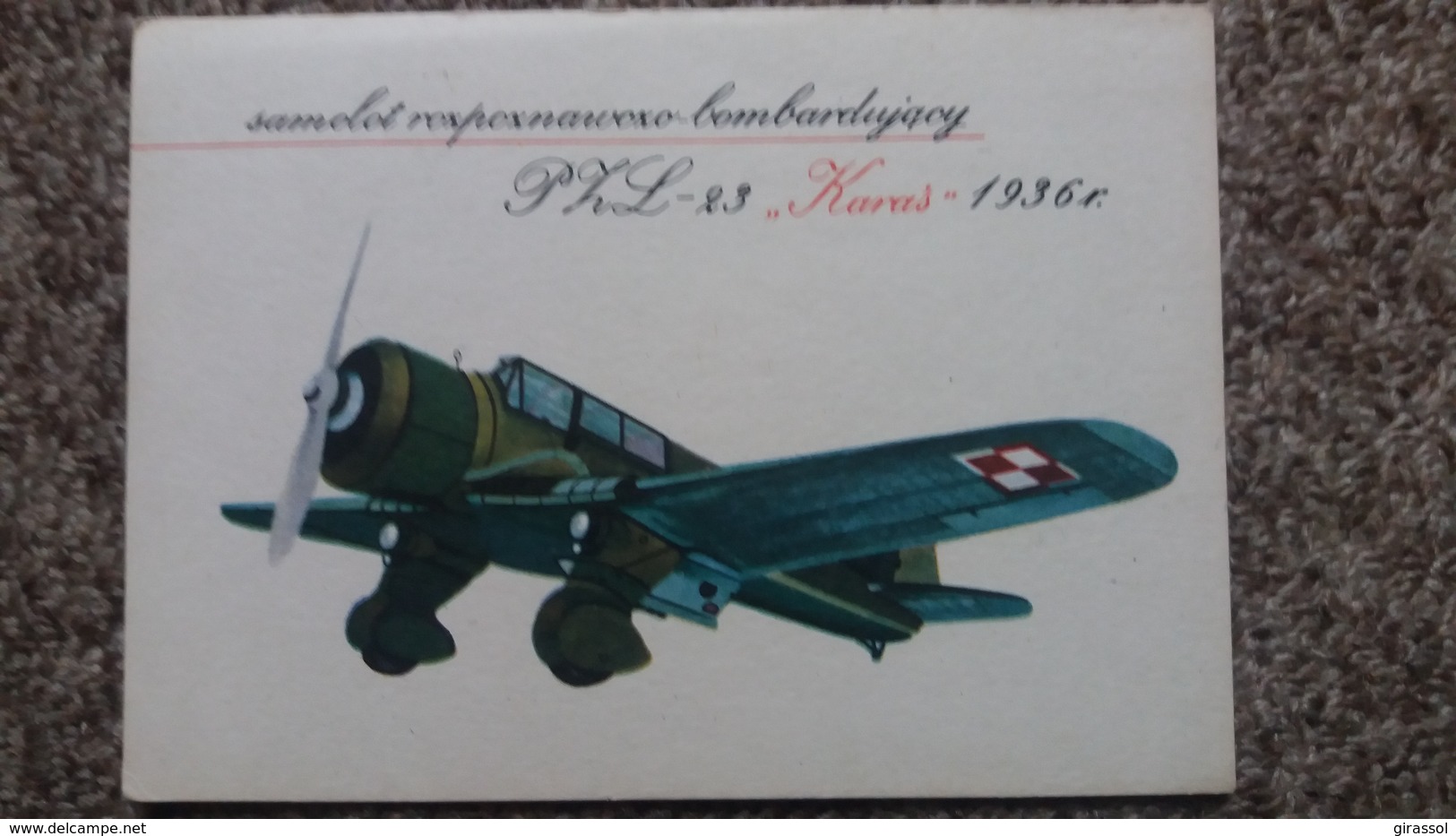 CPSM AVION DE GUERRE SAMOLOT ROZPOZNAWCZO BOMBARDWJACY PHL 23 HARAS 1936  ANDRZEJ HEIDRICH BIURO WYDAWNICZE RUCH - 1919-1938: Entre Guerres