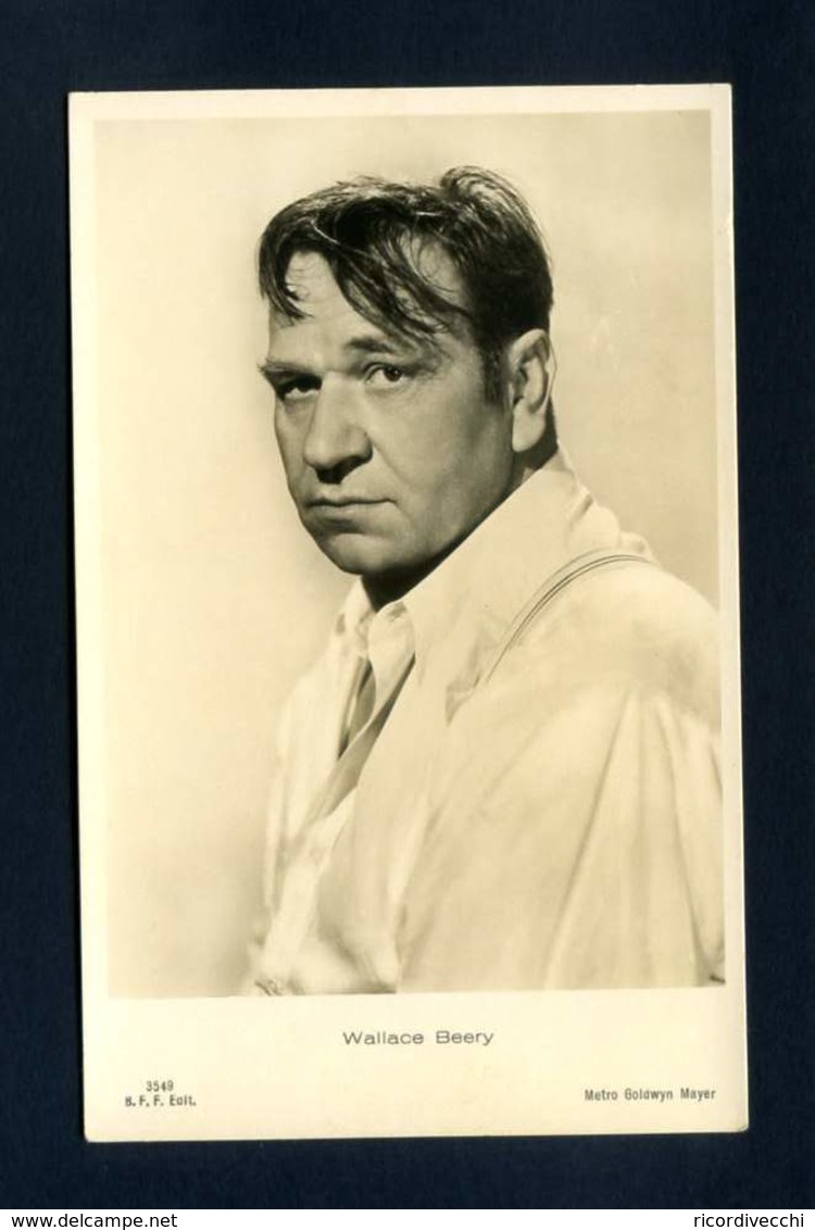 Cartolina Cinema - Wallace Beery - Attori