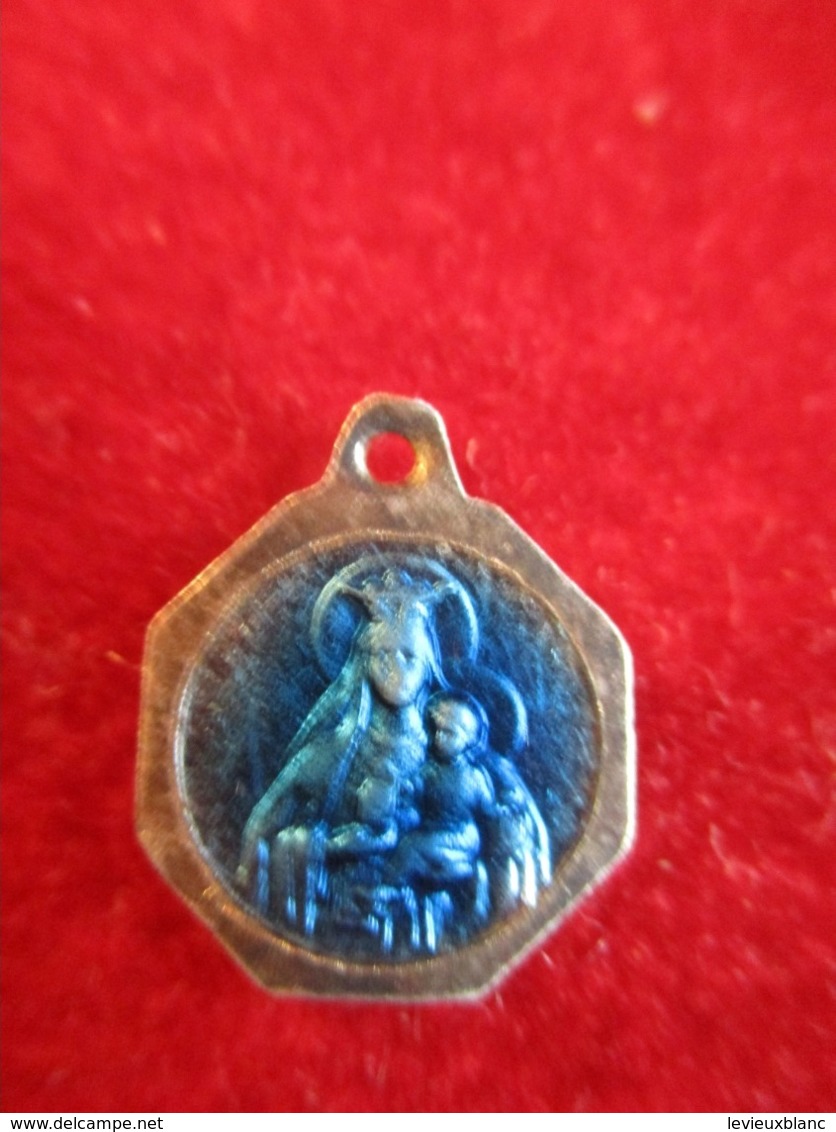 Mini-médaille Religieuse Ancienne/Coeur Du Christ/Vierge Et Enfant//Bronze Cloisonnéémaillé Bleu/Début XXéme    CAN839 - Religion & Esotérisme