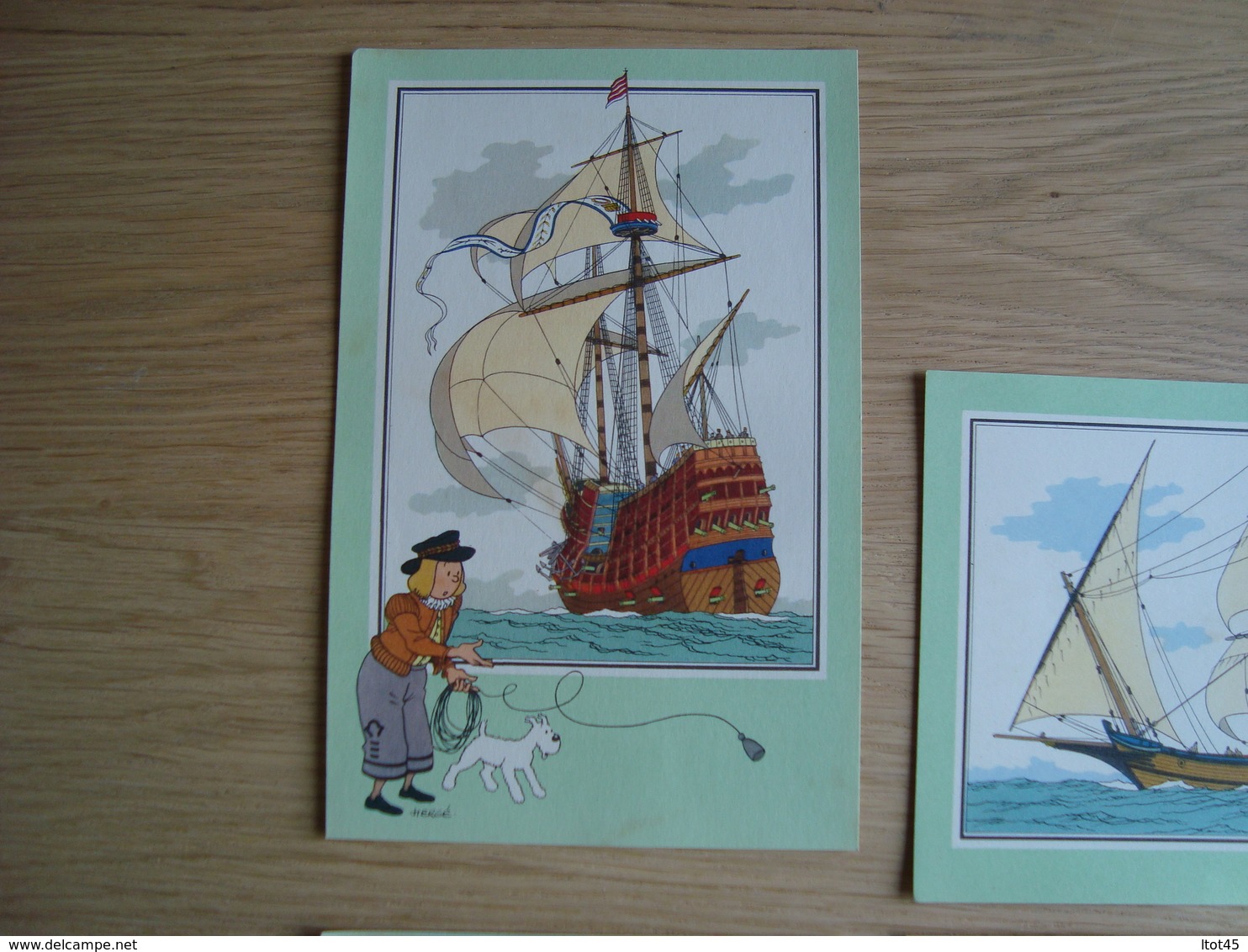 LOT DE 6 VOIR ET SAVOIR PAR HERGE CHEQUE TINTIN MARINE ALBUM 1 ORIGINES A 1700 SERIE 3 - Chromos