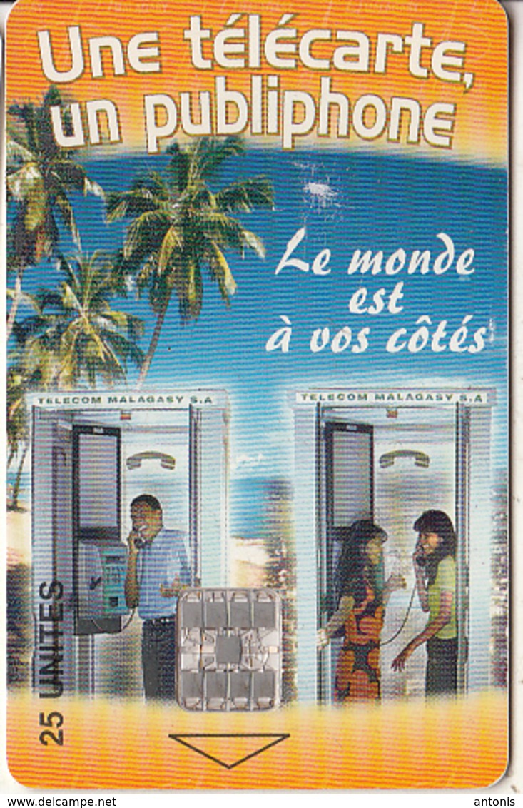 MADAGASCAR - Telephone Booths(600000ex), Used - Madagascar