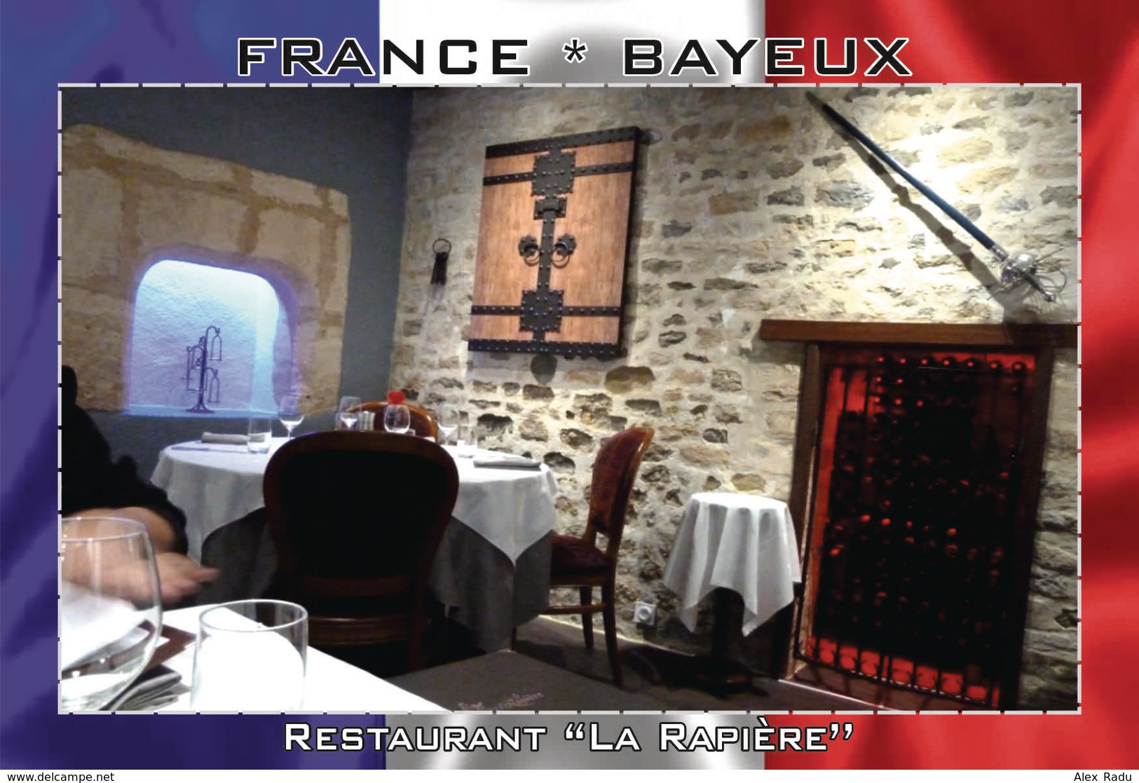 Carte Postale, REPRODUCTION, Bayeux, Restaurants (set=24pcs.), Calvados, France