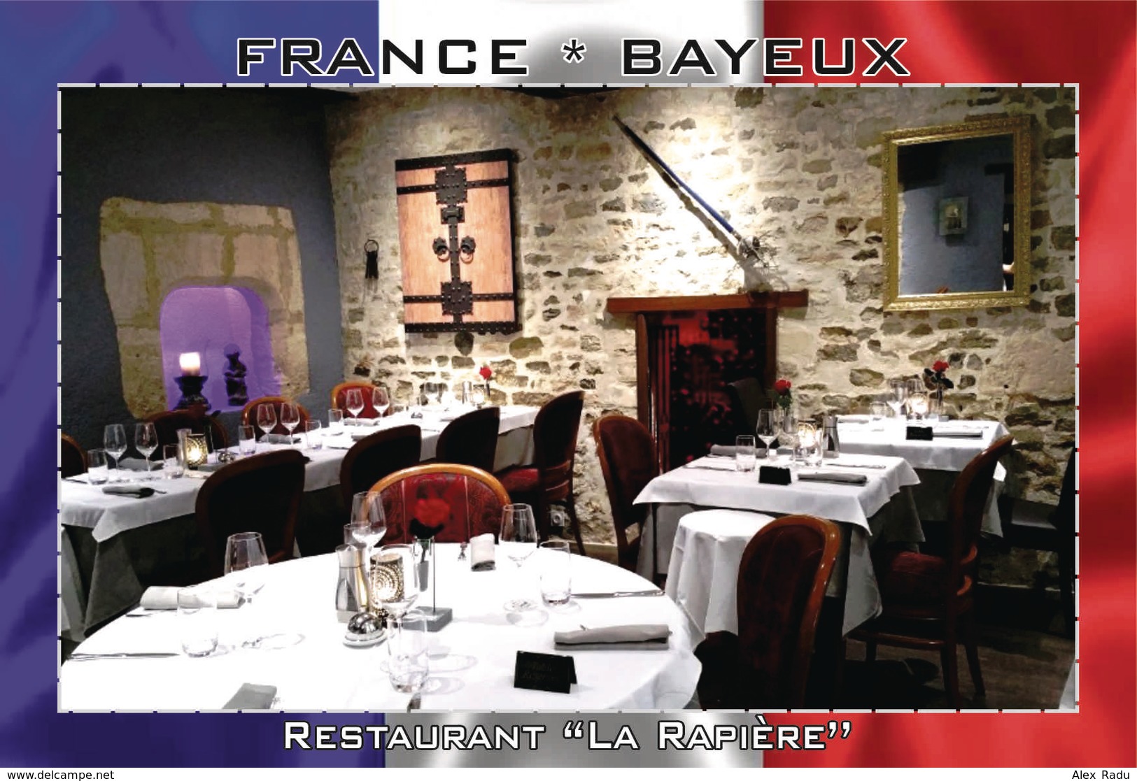 Carte Postale, REPRODUCTION, Bayeux, Restaurants (set=24pcs.), Calvados, France