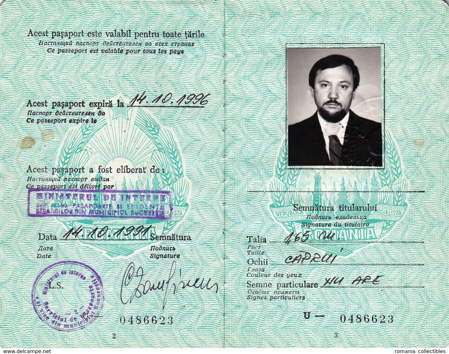 Romania, 1991, Vintage Expired Passport (RSR Type) - No Visas & Stamps - Documentos Históricos