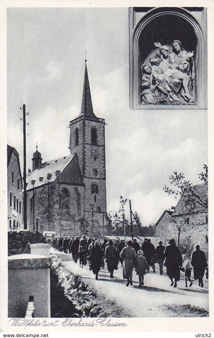 AK Wallfahrtskirche Eberhards-Clausen - Eberhardsklausen - Pilger Umzug Gnadenbild  - 1935 (47337) - Wittlich