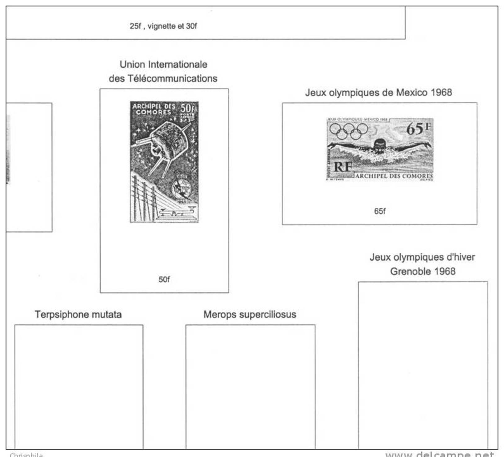 Feuilles Album COMORES - ANJOUAN - GDE COMORE - MOHELI (16 Feuilles) Avec 4 Pages De Garde (Qualité Professionnelle) - Pré-Imprimés