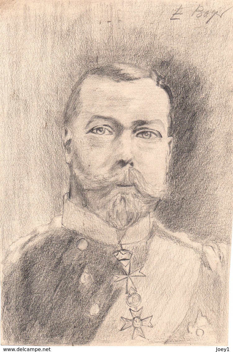 2 Dessins De Lord Kitchener 1915 Signé. - Disegni