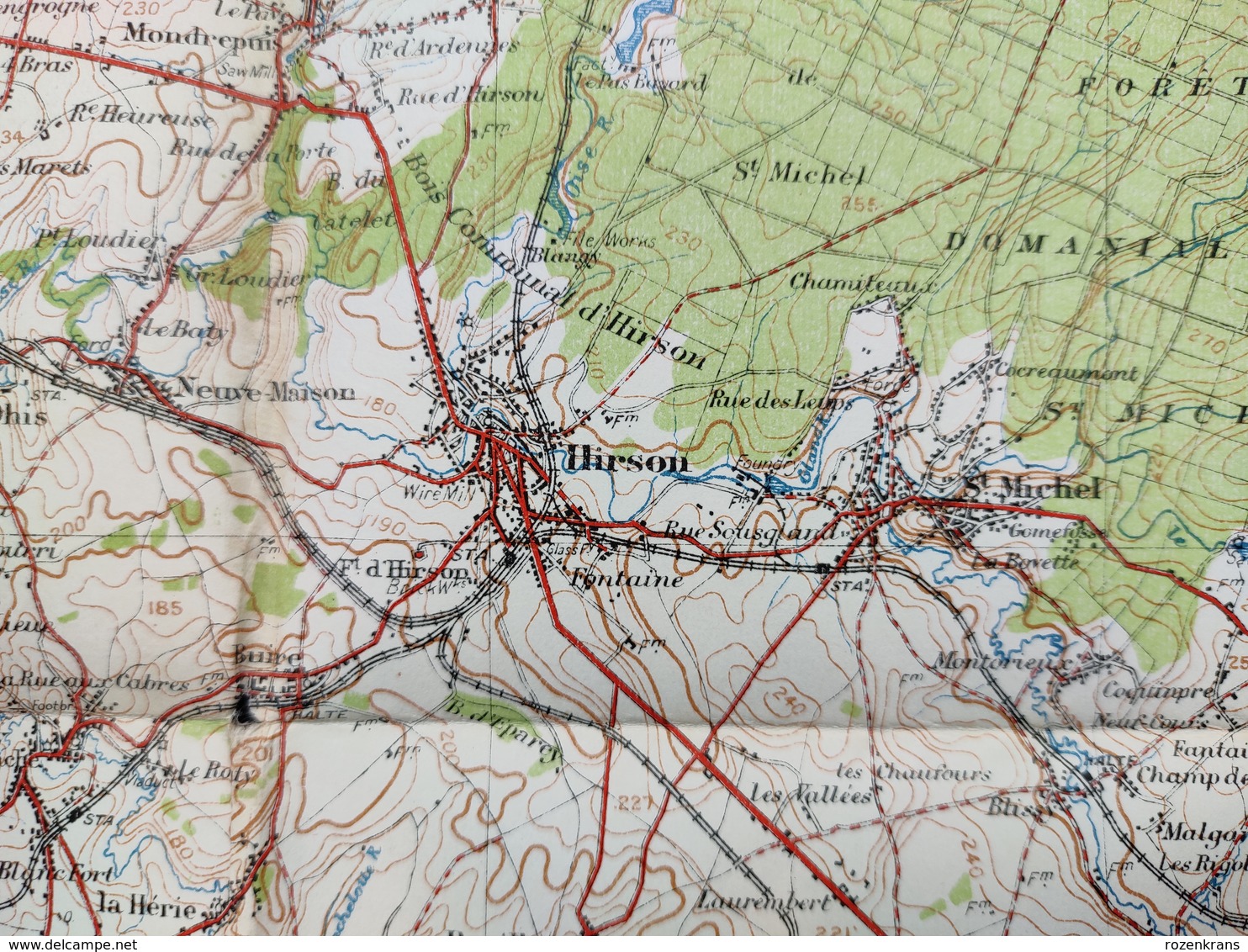 Carte Topographique Militaire UK War Office 1915 World War 1 WW1 Charlesville Mezieres Sedan Rocroi Hirson Sugny Rethel - Topographische Karten