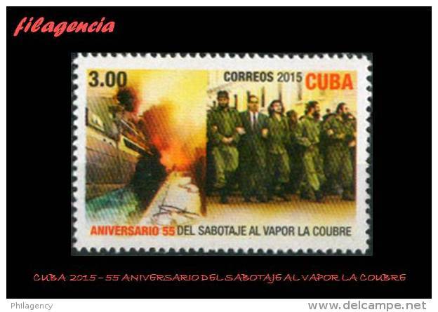 CUBA MINT. 2015-06 55 ANIVERSARIO DEL SABOTAJE AL VAPOR FRANCÉS LA COUBRE. CHE GUEVARA - Nuevos