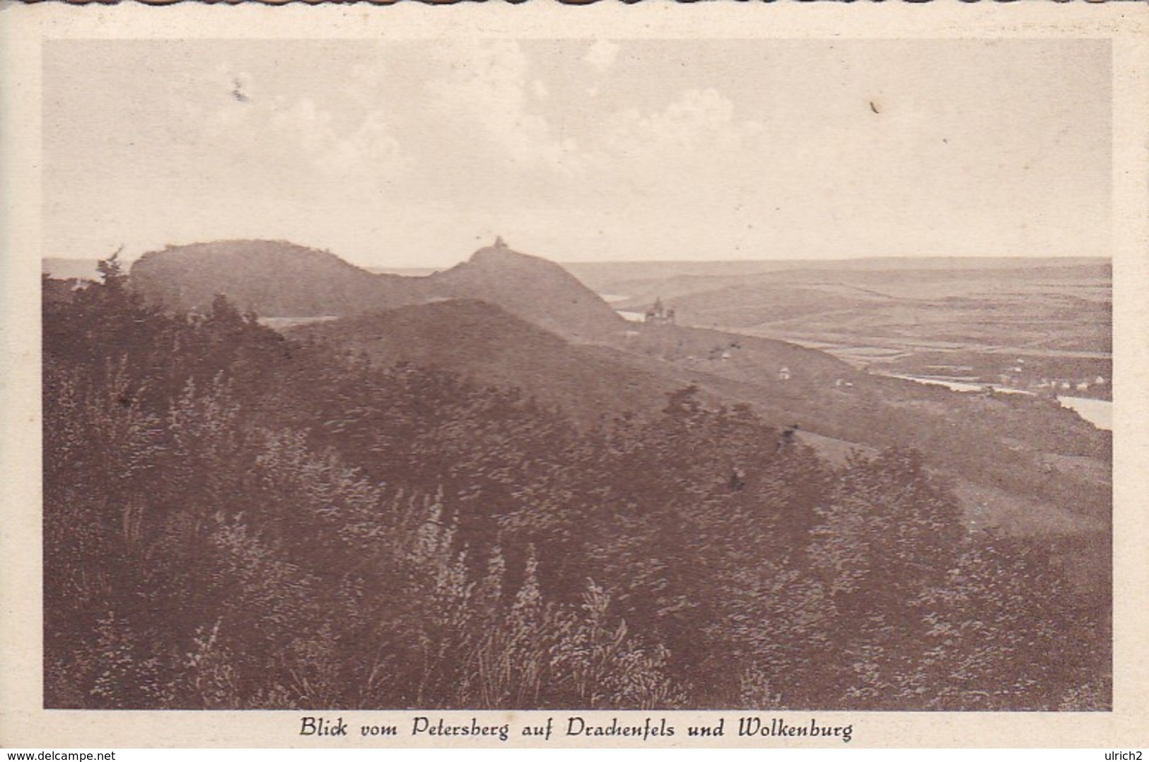 AK Blick Vom Petersberg Auf Drachenfels Und Wolkenberg - 1936 (47351) - Petersberg