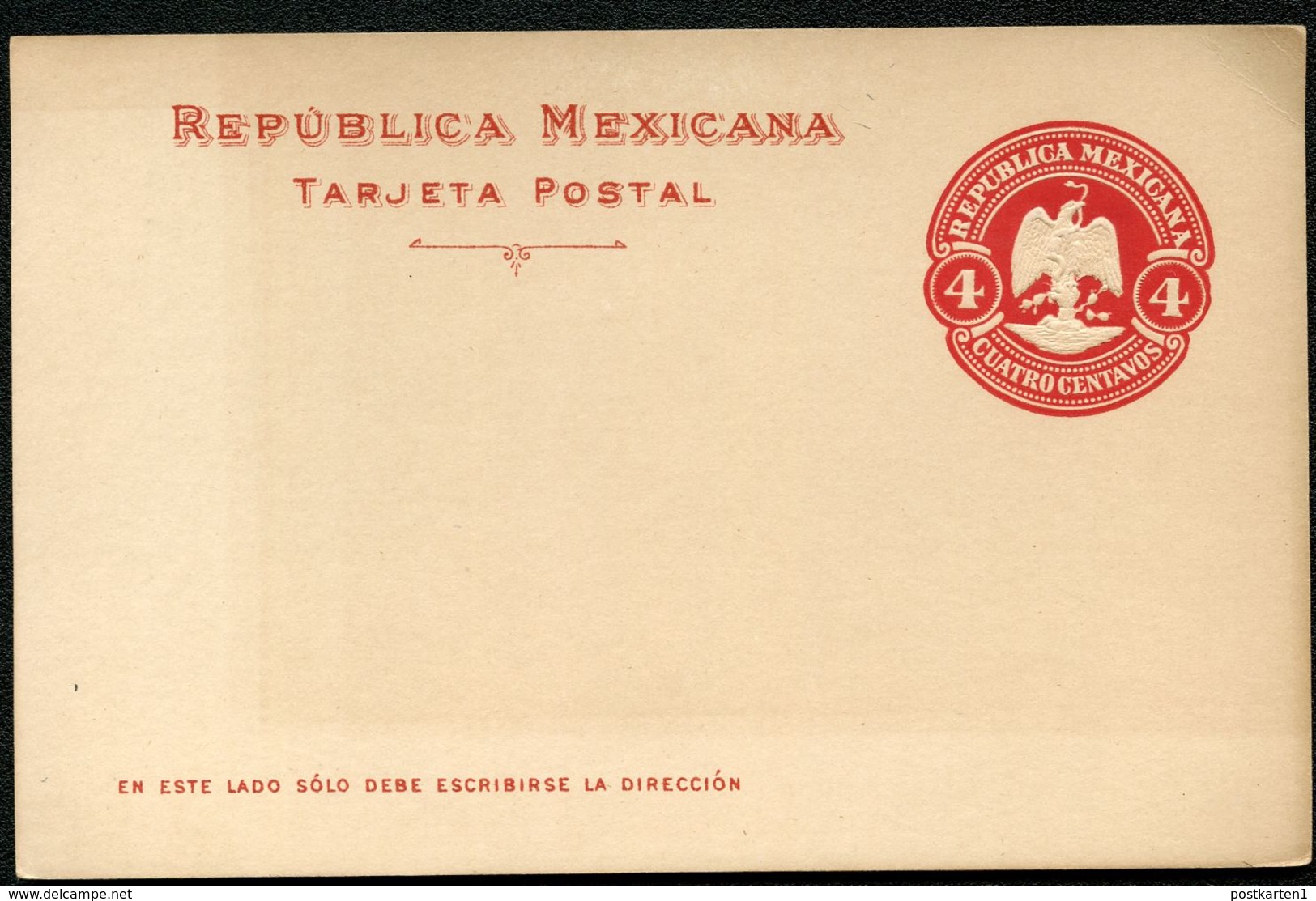 Mexico Postal Card MEPSI #PC116 Mint Vf 1910 - Mexico