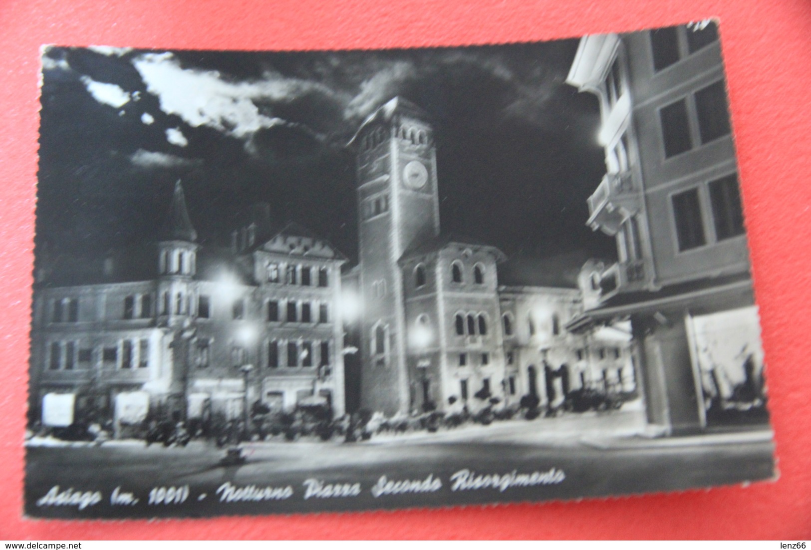 Vicenza Asiago Piazza Secondo Risorgimento Di Notte 1959 - Vicenza
