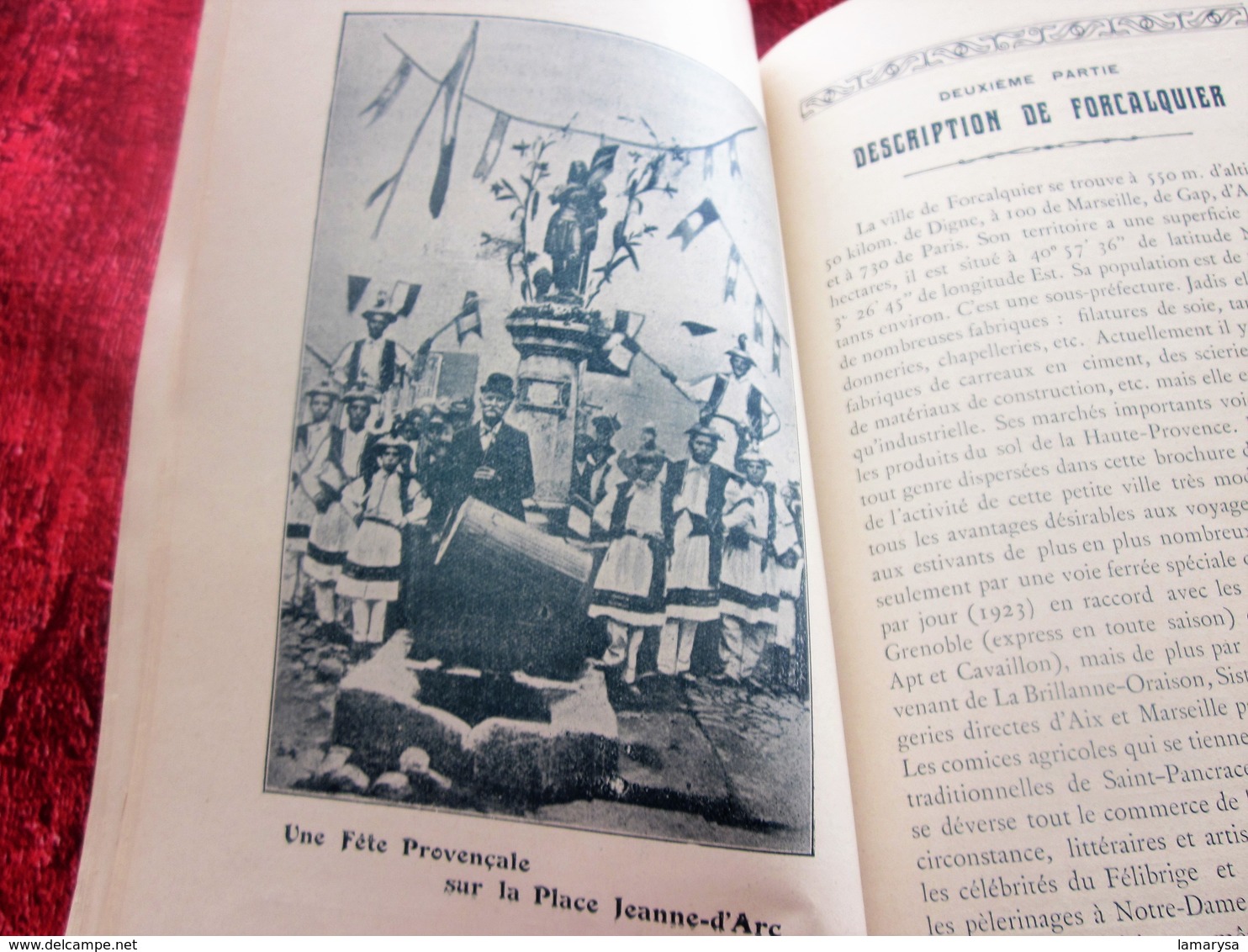 1923 FORCALQUIER ET SES ENVIRONS GUIDE DE 67 PAGES ILLUSTRATIONS PLANS RENSEIGNEMENTS PUBS EPOQUE Dépliant touristique