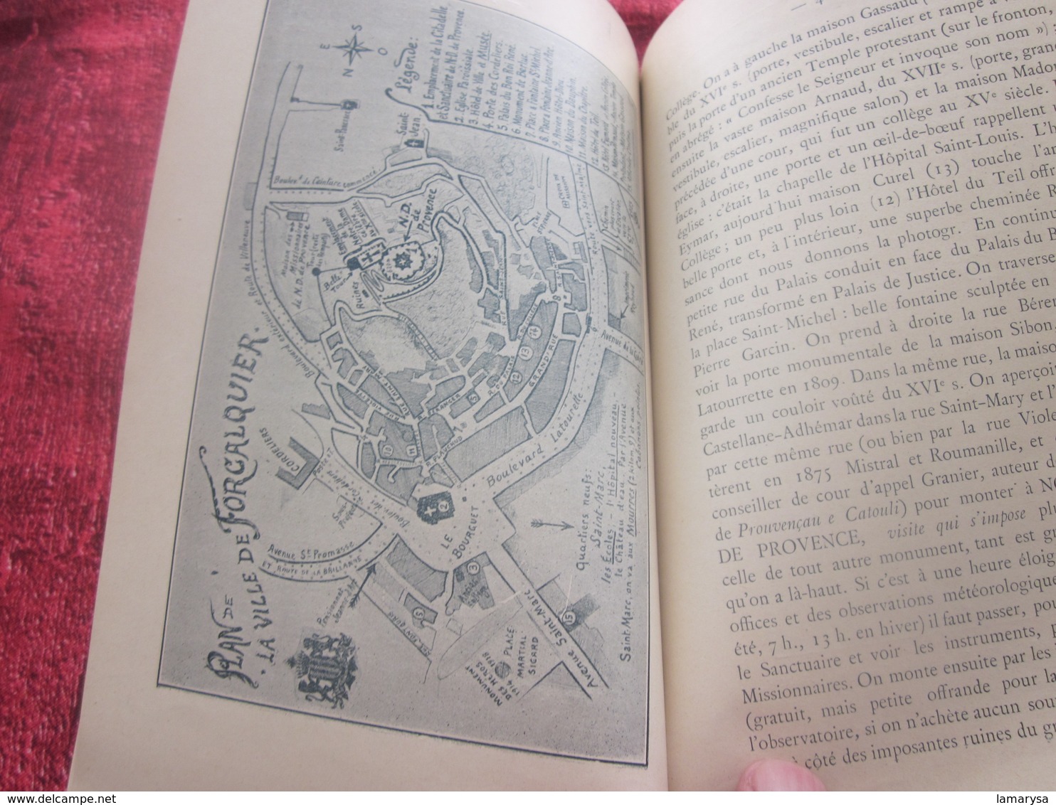 1923 FORCALQUIER ET SES ENVIRONS GUIDE DE 67 PAGES ILLUSTRATIONS PLANS RENSEIGNEMENTS PUBS EPOQUE Dépliant touristique