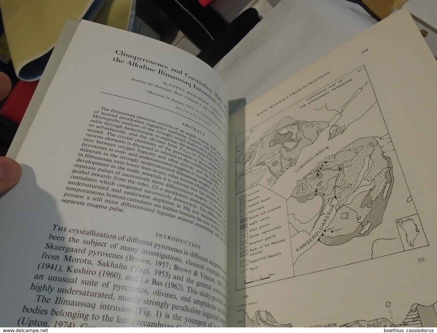 Clinopyroxenes And Coexisting Mafic Minerals From The Alkaline Ilimaussaq Intrusion Greenland 1976 Lotte Melchior Larsen - Geowissenschaften