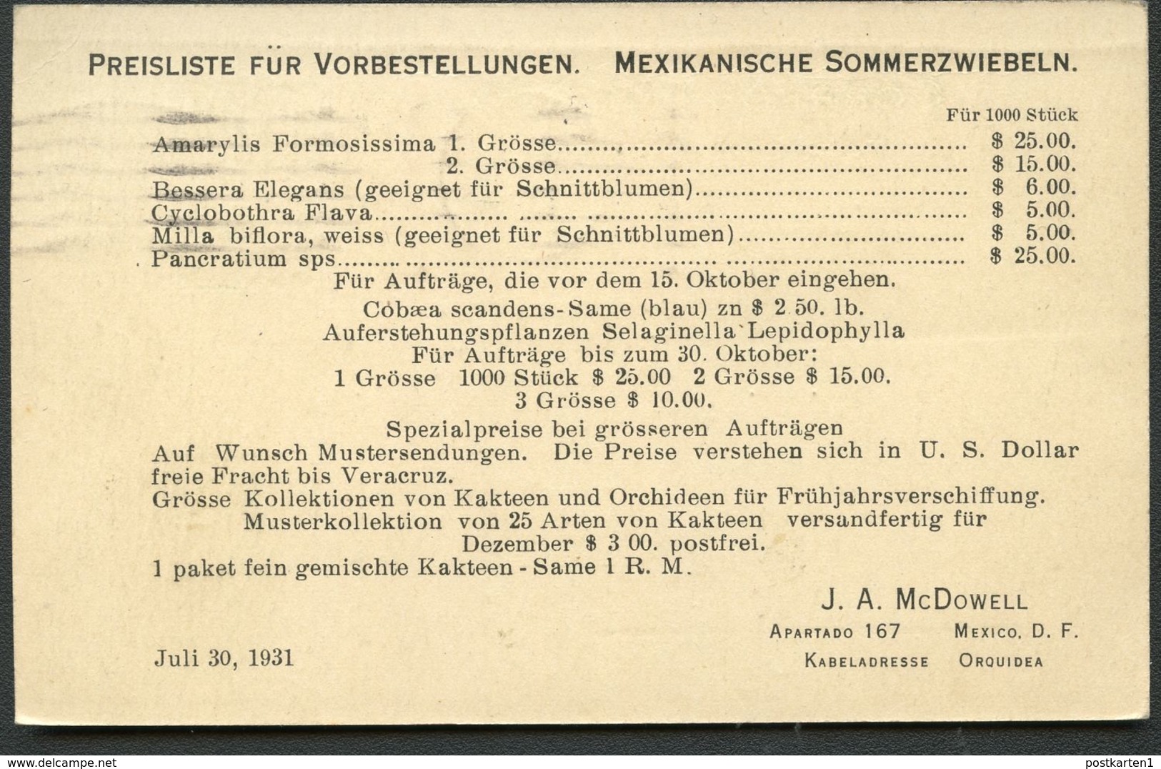 Mexico Postal Card MEPSI #PC128 Preprinted Used To Germany 1931 - Messico